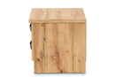 Dalida Oak Brown 2-Drawer Nightstand Baxton
