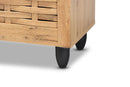 Curlew Oak Brown 2-Door Shoe Cabinet Baxton