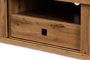 Umar Oak Brown 1-Drawer TV Stand Baxton