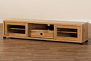 Umar Oak Brown 1-Drawer TV Stand Baxton