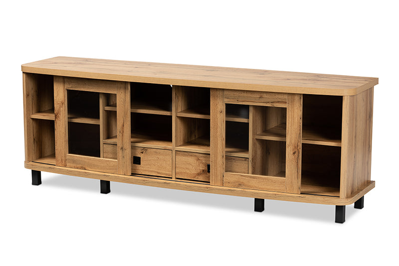 Mariana Modern and Contemporary Oak Brown Finished Wood 2-Drawer TV Stand