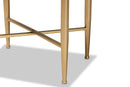 Danica White and Gold Metal 1-Drawer End Table Baxton