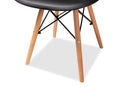 Malina Black Finished Polypropylene Plastic and Oak Brown 4Pc Dining Chair Set Baxton