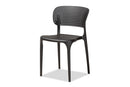 Tauriel Black Finished Polypropylene Plastic 4Pc Stackable Dining Chair Set Baxton