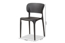 Tauriel Black Finished Polypropylene Plastic 4Pc Stackable Dining Chair Set Baxton