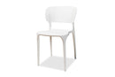 Tauriel White Finished Polypropylene Plastic 4Pc Stackable Dining Chair Set Baxton