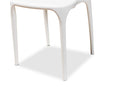 Tauriel White Finished Polypropylene Plastic 4Pc Stackable Dining Chair Set Baxton