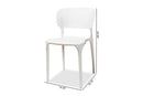 Tauriel White Finished Polypropylene Plastic 4Pc Stackable Dining Chair Set Baxton