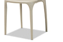 Tauriel Beige Finished Polypropylene Plastic 4Pc Stackable Dining Chair Set Baxton