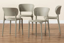 Tauriel Beige Finished Polypropylene Plastic 4Pc Stackable Dining Chair Set Baxton