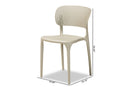 Tauriel Beige Finished Polypropylene Plastic 4Pc Stackable Dining Chair Set Baxton