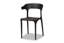 Daxton Modern Transtional Black Plastic 4Pc Dining Chair Set Baxton