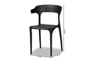 Daxton Modern Transtional Black Plastic 4Pc Dining Chair Set Baxton