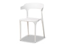 Daxton Modern Transtional White Plastic 4Pc Dining Chair Set Baxton