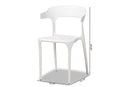 Daxton Modern Transtional White Plastic 4Pc Dining Chair Set Baxton