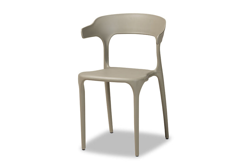 Daxton Modern Transtional Beige Plastic 4Pc Dining Chair Set Baxton