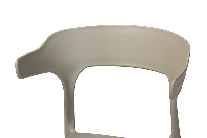 Daxton Modern Transtional Beige Plastic 4Pc Dining Chair Set Baxton