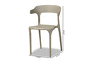 Daxton Modern Transtional Beige Plastic 4Pc Dining Chair Set Baxton