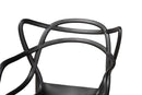 Marilla Black Finished Polypropylene Plastic 4Pc Stackable Dining Chair Set Baxton