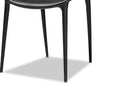 Marilla Black Finished Polypropylene Plastic 4Pc Stackable Dining Chair Set Baxton