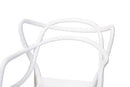 Marilla White Finished Polypropylene Plastic 4Pc Stackable Dining Chair Set Baxton