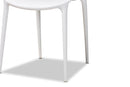 Marilla White Finished Polypropylene Plastic 4Pc Stackable Dining Chair Set Baxton