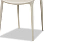 Marilla Beige Finished Polypropylene Plastic 4Pc Stackable Dining Chair Set Baxton