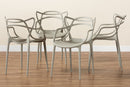 Marilla Beige Finished Polypropylene Plastic 4Pc Stackable Dining Chair Set Baxton