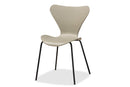 Hampton Beige Plastic and Black Metal 4Pc Dining Chair Set Baxton