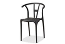 Ivana Black Plastic 4Pc Dining Chair Set Baxton