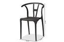 Ivana Black Plastic 4Pc Dining Chair Set Baxton