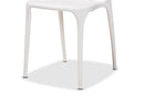 Ivana White Plastic 4Pc Dining Chair Set Baxton