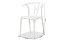 Ivana White Plastic 4Pc Dining Chair Set Baxton