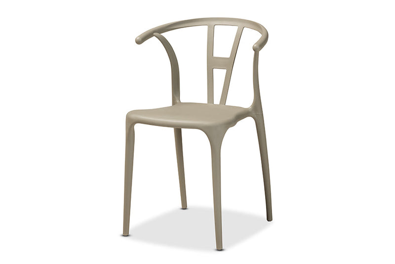 Ivana Beige Plastic 4Pc Dining Chair Set Baxton