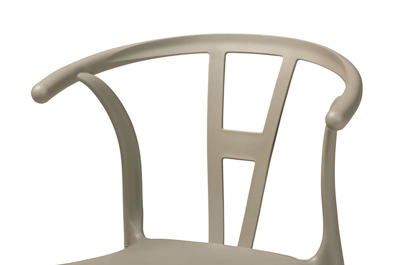 Ivana Beige Plastic 4Pc Dining Chair Set Baxton