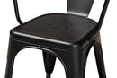 Adonica Black Finished Metal 4Pc Dining Chair Set Baxton