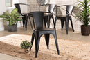 Adonica Black Finished Metal 4Pc Dining Chair Set Baxton