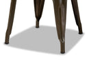 Adonica Brown Finished Metal 4Pc Dining Chair Set Baxton