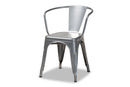 Adonica Gray Finished Metal 4Pc Dining Chair Set Baxton