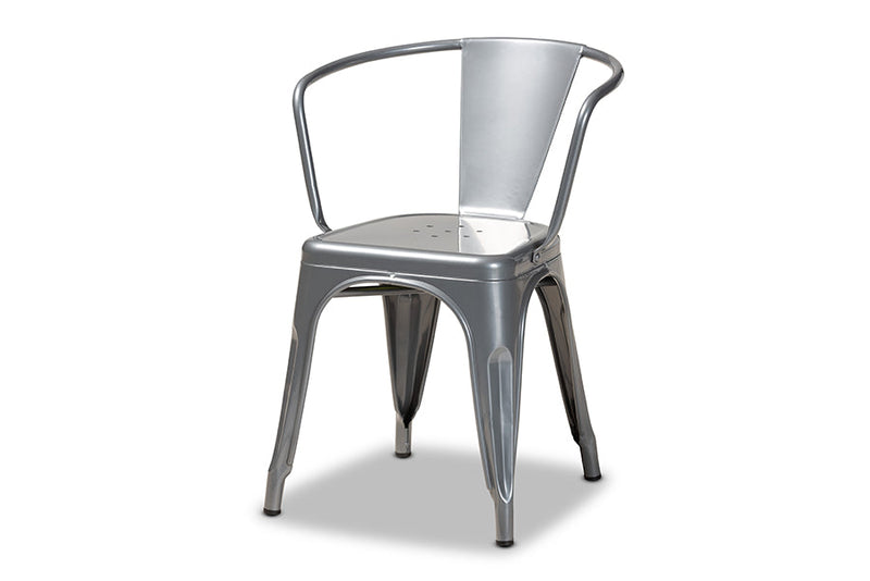Adonica Gray Finished Metal 4Pc Dining Chair Set Baxton