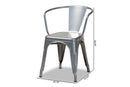 Adonica Gray Finished Metal 4Pc Dining Chair Set Baxton