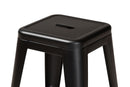 Geralyn Industrial Black Finished Metal 4Pc Stackable Counter Stool Set Baxton