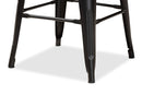 Geralyn Industrial Black Finished Metal 4Pc Stackable Counter Stool Set Baxton