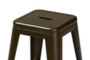 Geralyn Industrial Gunmetal Finished Metal 4Pc Stackable Counter Stool Set Baxton