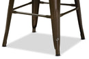 Geralyn Industrial Gunmetal Finished Metal 4Pc Stackable Counter Stool Set Baxton