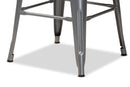Geralyn Industrial Gray Finished Metal 4Pc Stackable Counter Stool Set Baxton
