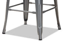 Geralyn Industrial Gray Finished Metal 4Pc Stackable Bar Stool Set Baxton