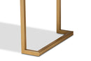 Caitlin White and Gold Metal 2-Drawer Console Table Baxton