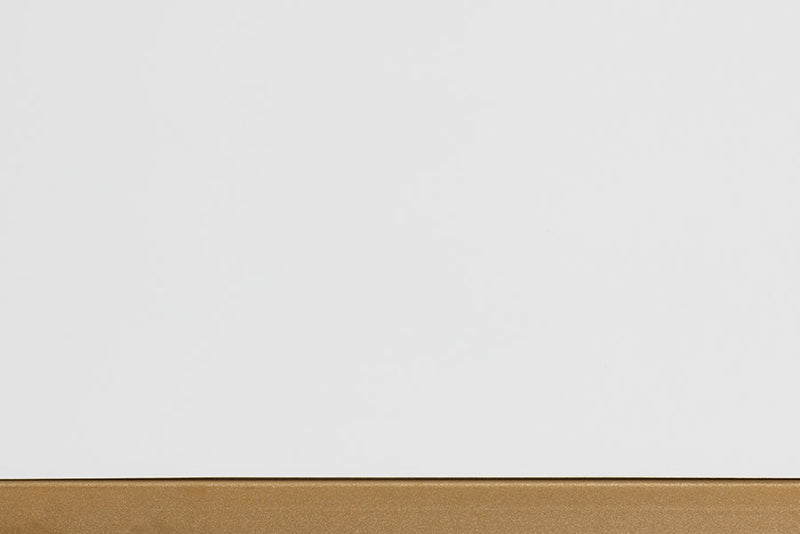 Caitlin White and Gold Metal 2-Drawer Console Table Baxton