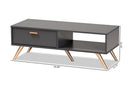Yori Dark Gray and Gold Coffee Table Baxton